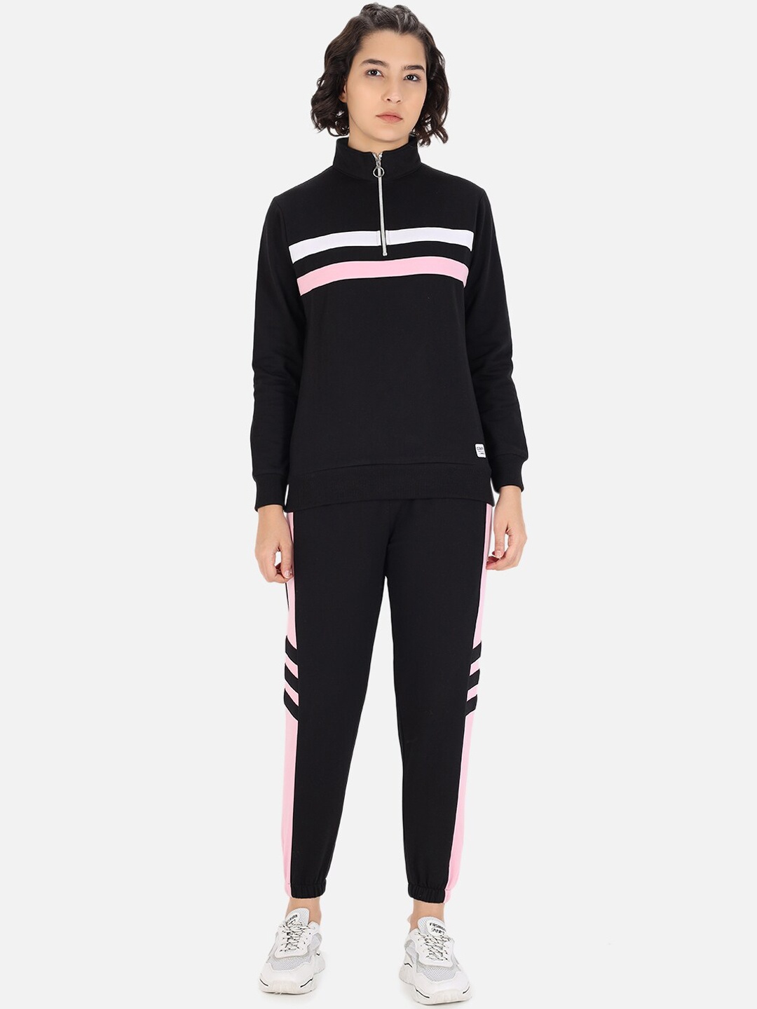 

GRIFFEL Women Black Solid Tracksuit