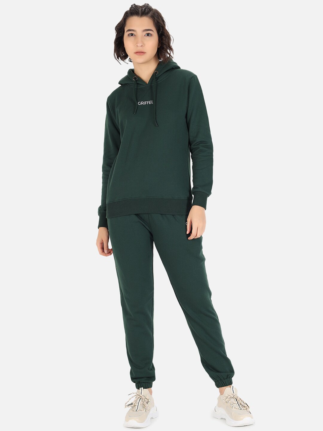 

GRIFFEL Women Green Solid Tracksuits