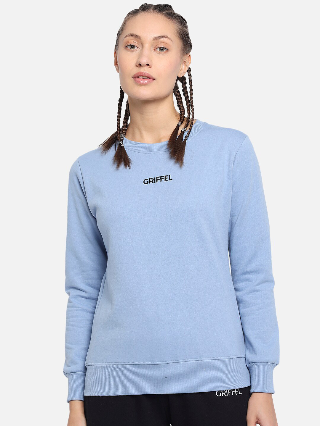 

GRIFFEL Women Blue Sweatshirt