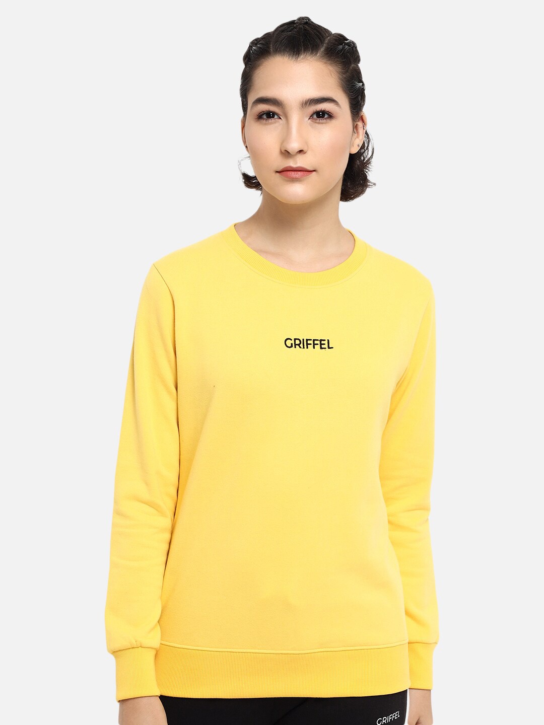 

GRIFFEL Women Yellow Sweatshirt