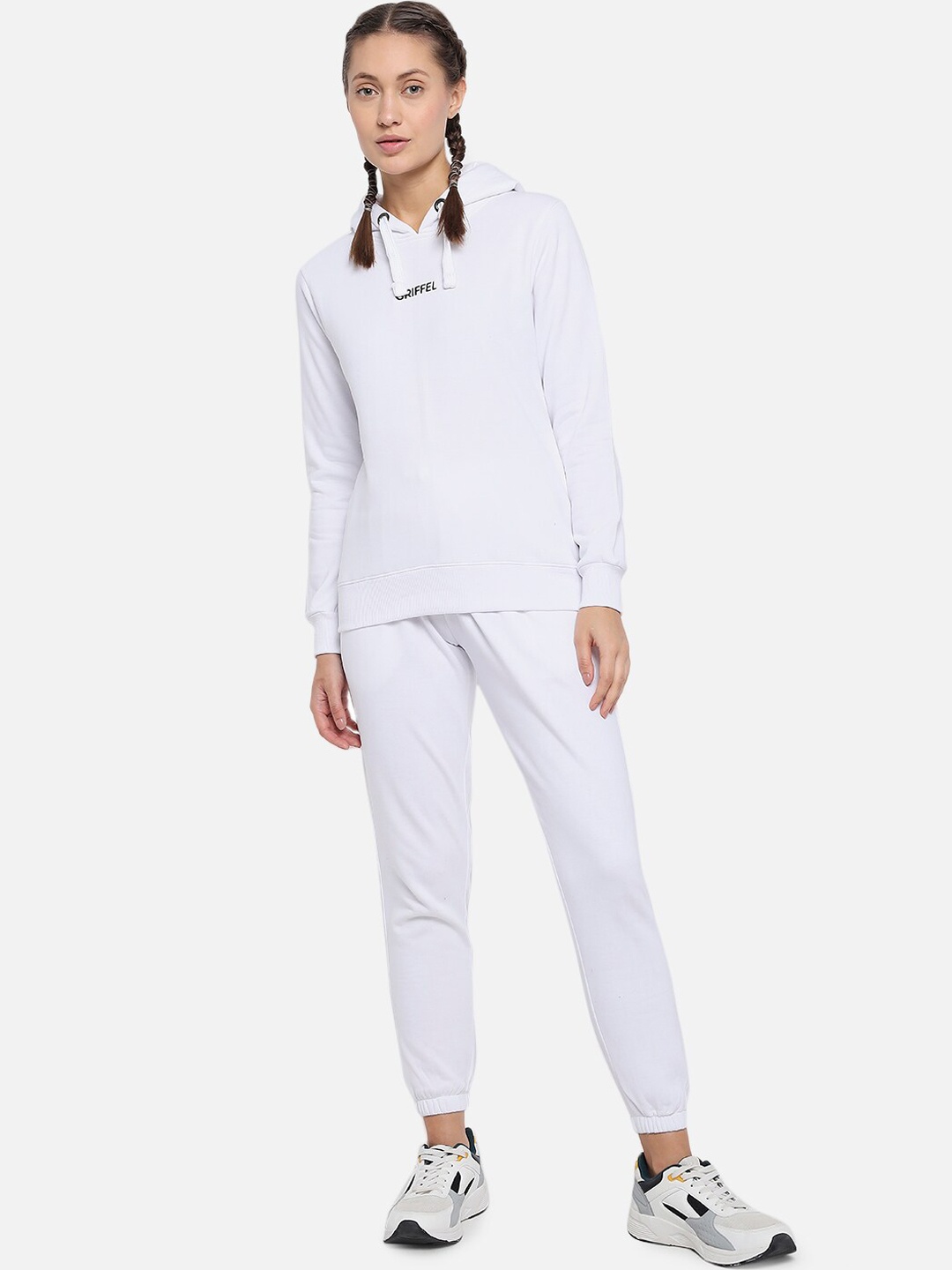 

GRIFFEL Women White Solid Tracksuits