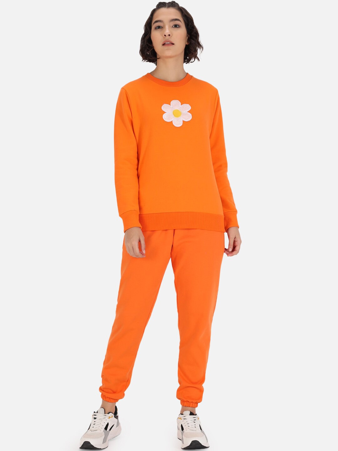 

GRIFFEL Women Orange Self-Design Tracksuits