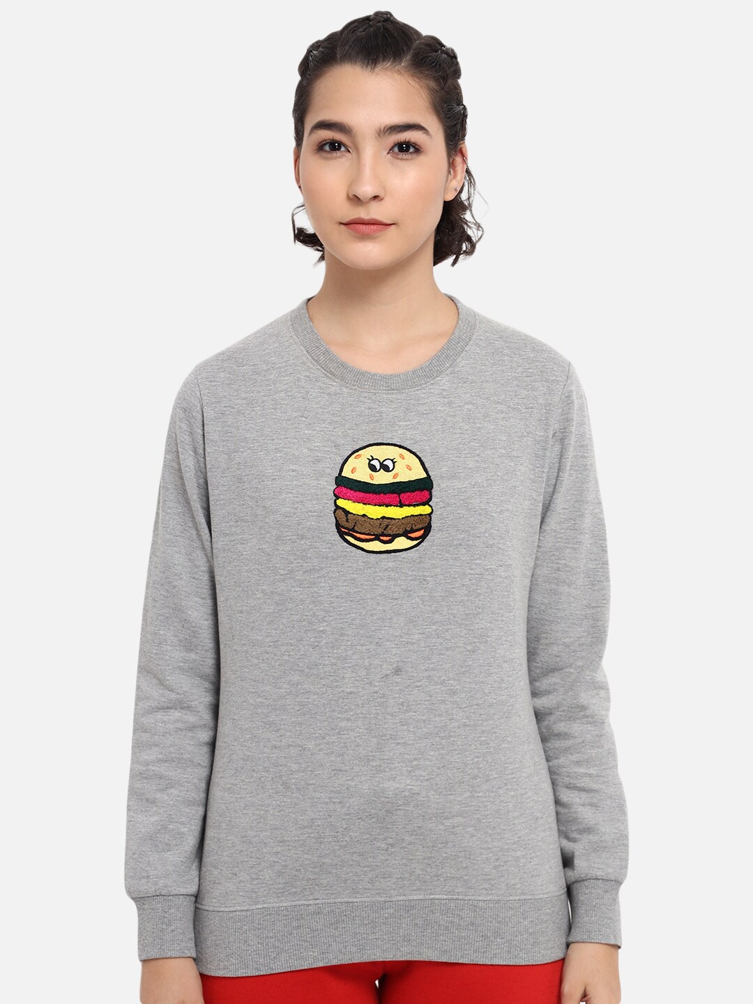 

GRIFFEL Women Grey Sweatshirt