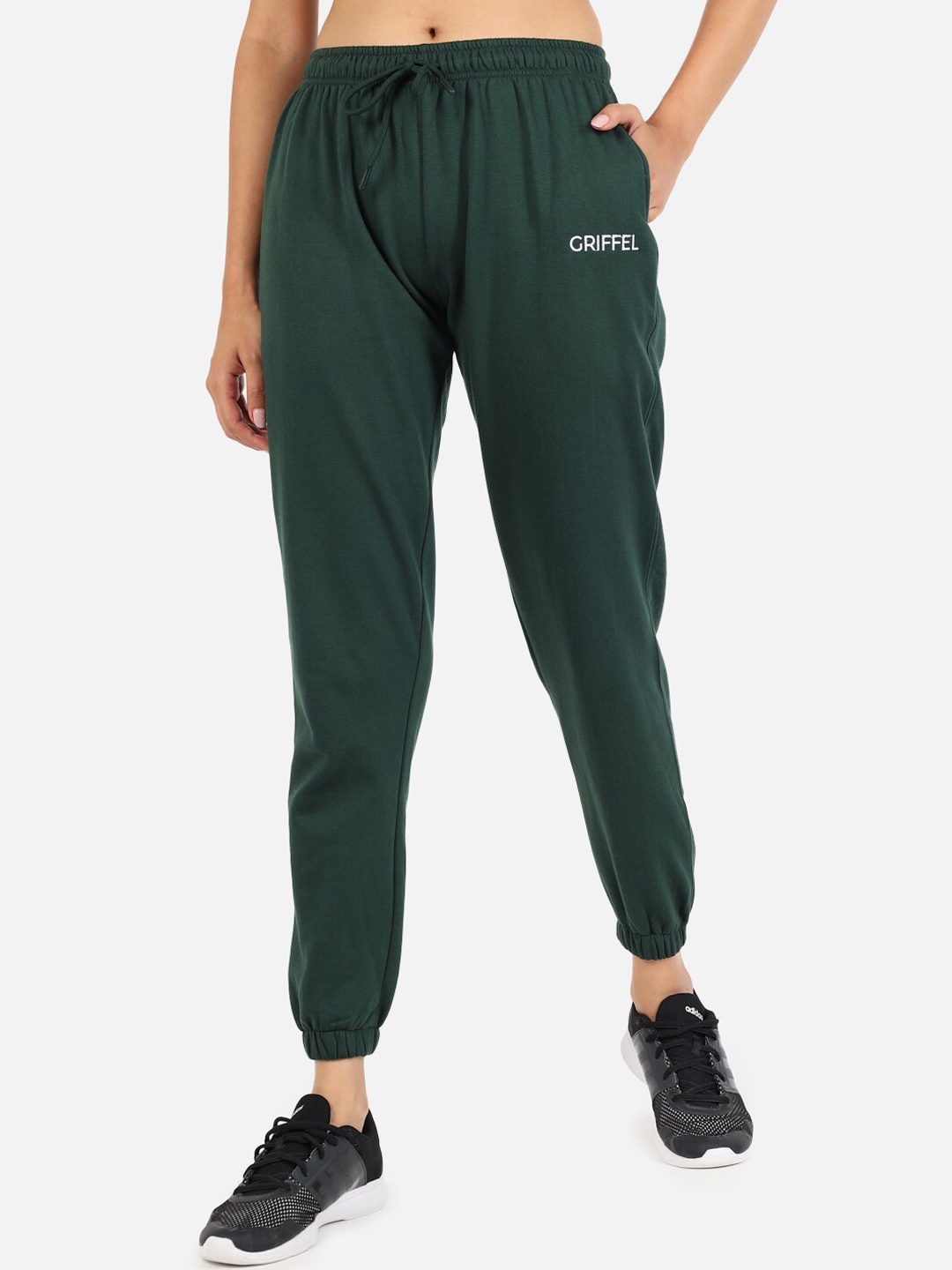 

GRIFFEL Women Green Solid Sports Joggers