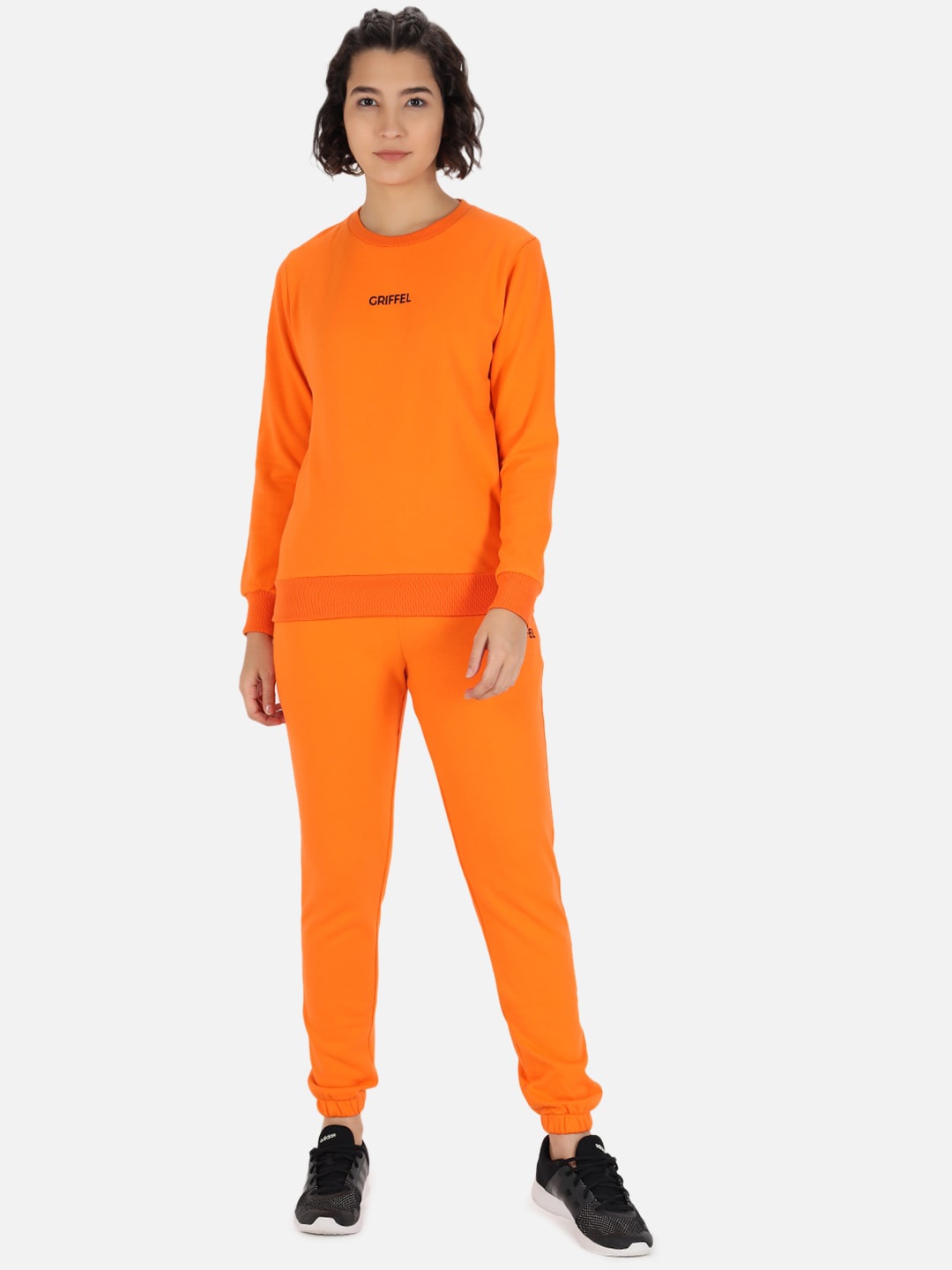 

GRIFFEL Women Orange Solid Tracksuit