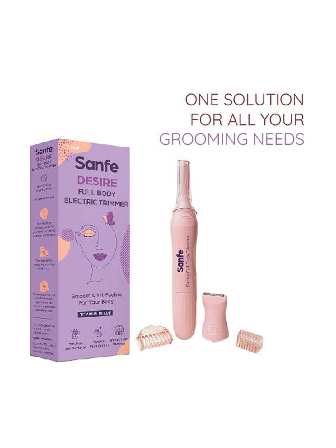 

Sanfe Women Desire Full Body Electric Trimmer - Pink