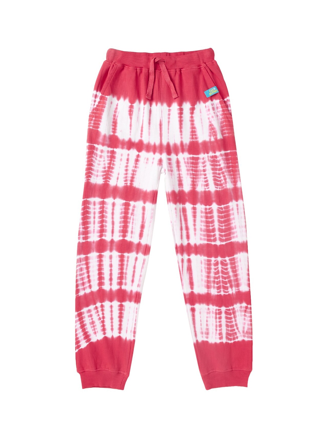 

Cub McPaws Girls Red Tie & Dye Cotton Joggers