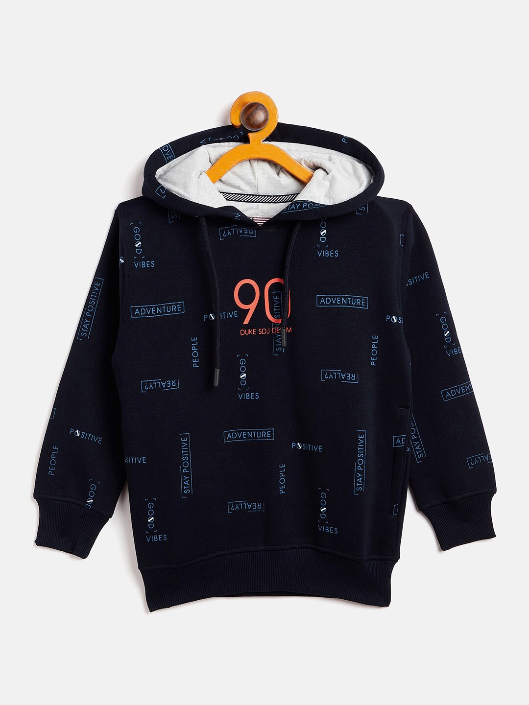 

Duke Boys Blue Printed Hooded Sweatshirt