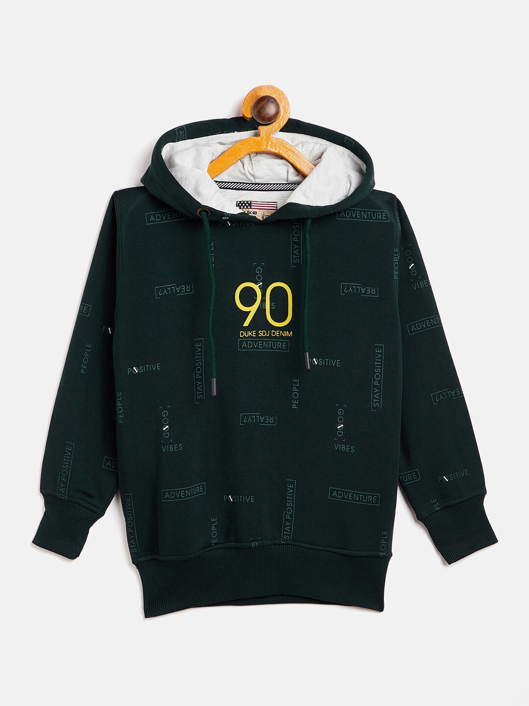 

Duke Boys Green Printed Hooded Sweatshirt