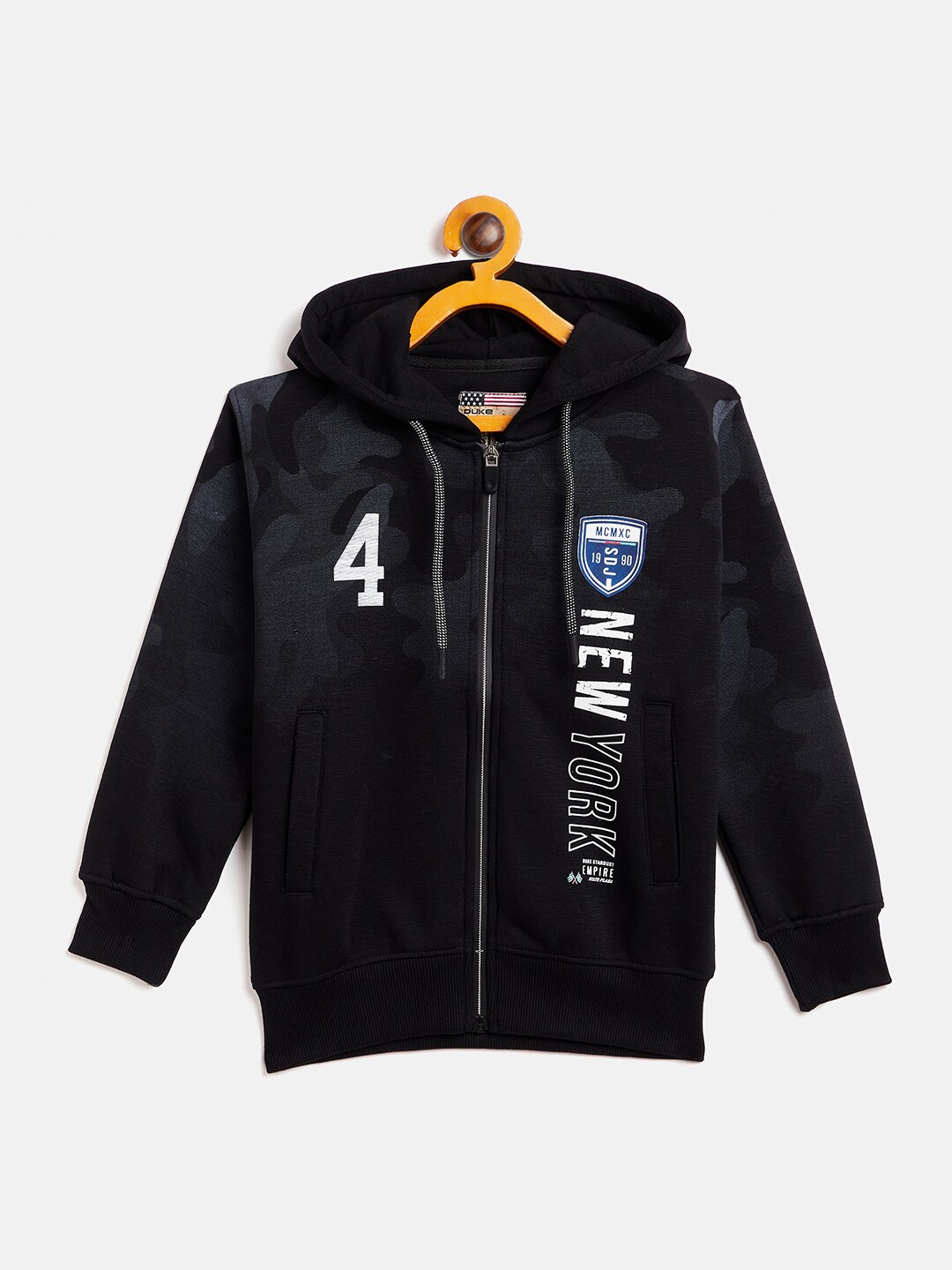 

Duke Boys Black Printed Hooded Sweatshirt