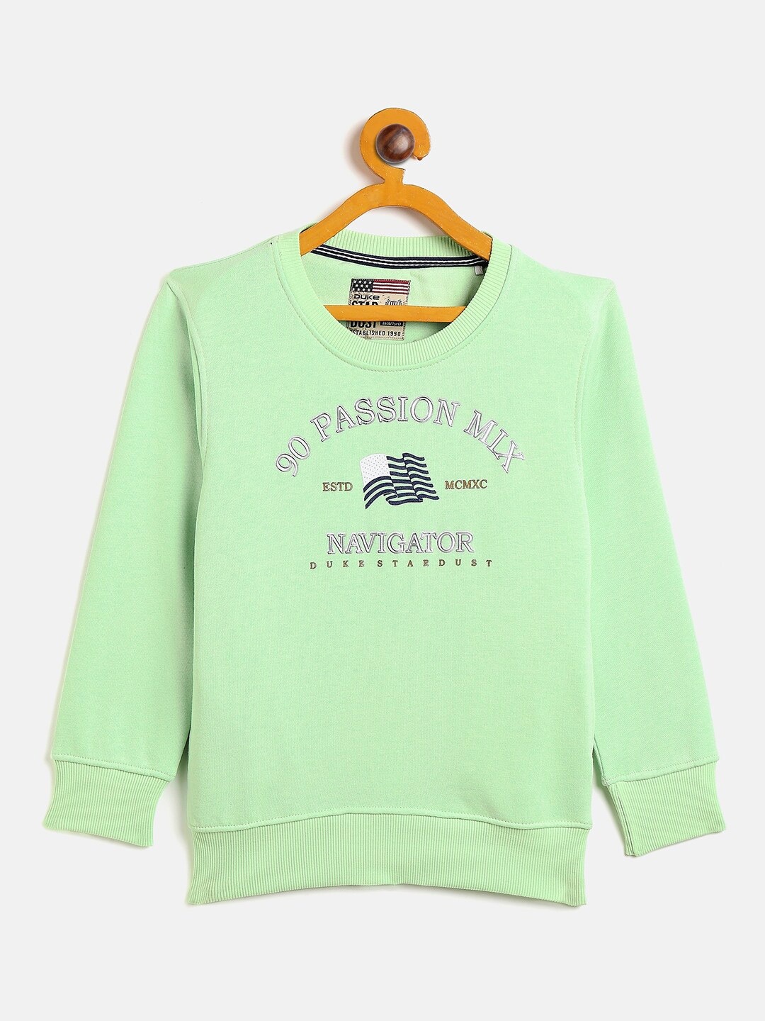 

Duke Boys Green Typography Printed Fleece Pullover Sweatshirt