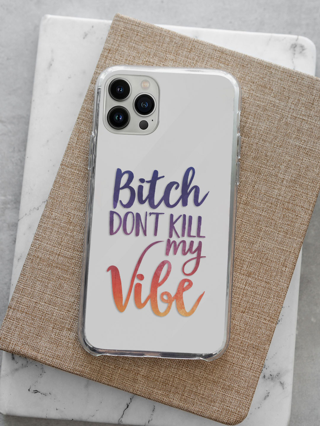 

macmerise Transparent Printed iPhone 14 Pro Max Phone Back Case