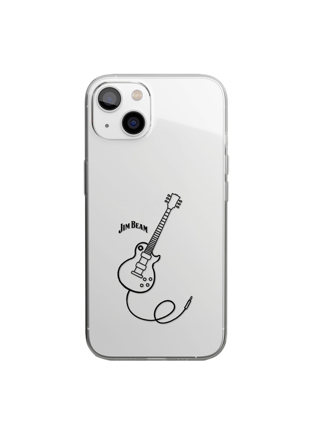 

macmerise Transparent & Black Printed iPhone 14 Phone Back Case