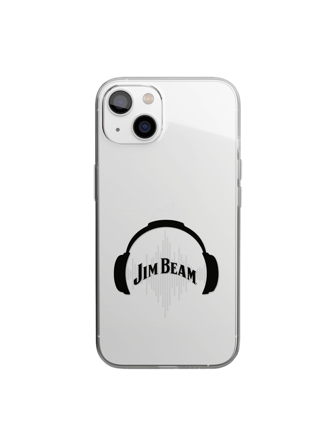 

macmerise Transparent & Black Jim Beam Sound Design Printed iPhone 14 Plus Clear Back Case