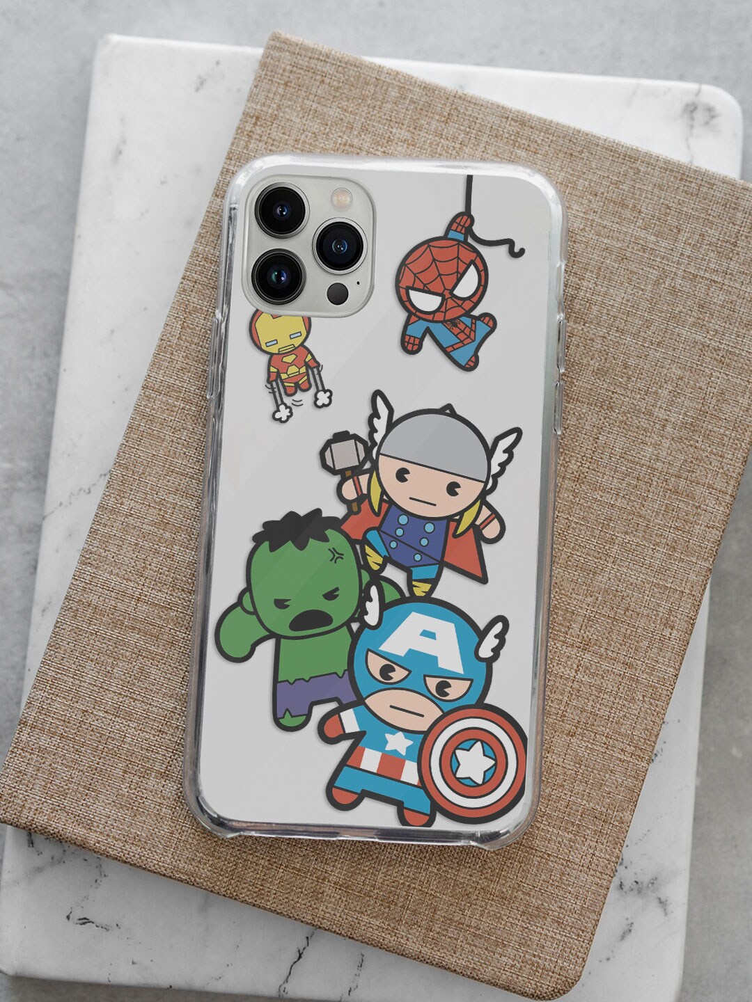 

macmerise Grey Printed Marvel Comics Design iPhone 14 Pro Phone Back Case