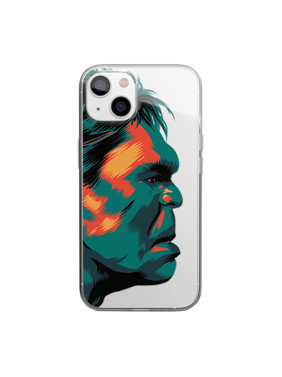 

macmerise Transparent & Green Printed Hulk Design Clear iPhone 14 Phone Back Case