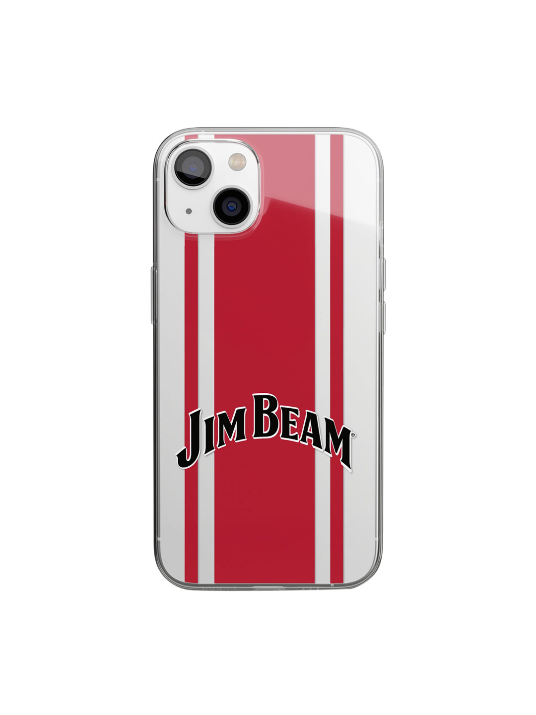 

macmerise Transparent & Red Jim Beam Shadow Design Printed iPhone 14 Clear Back Case