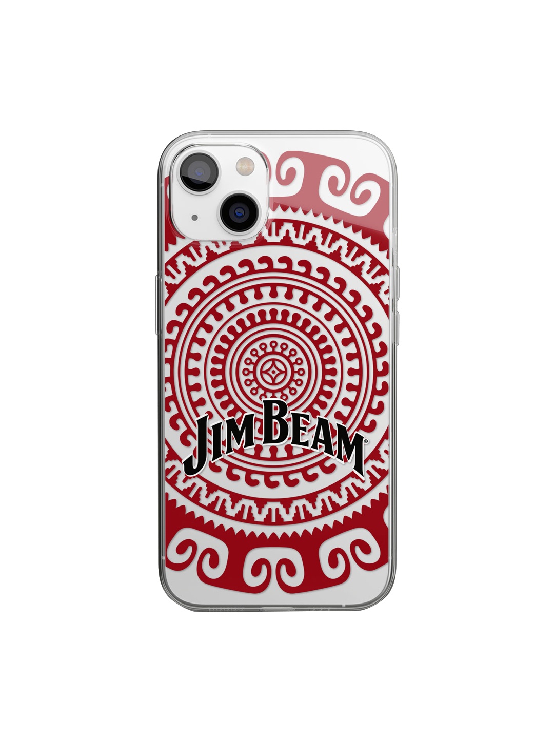 

macmerise Transparent & Red Jim Beam Kakau Design Printed iPhone 14 Plus Clear Back Case