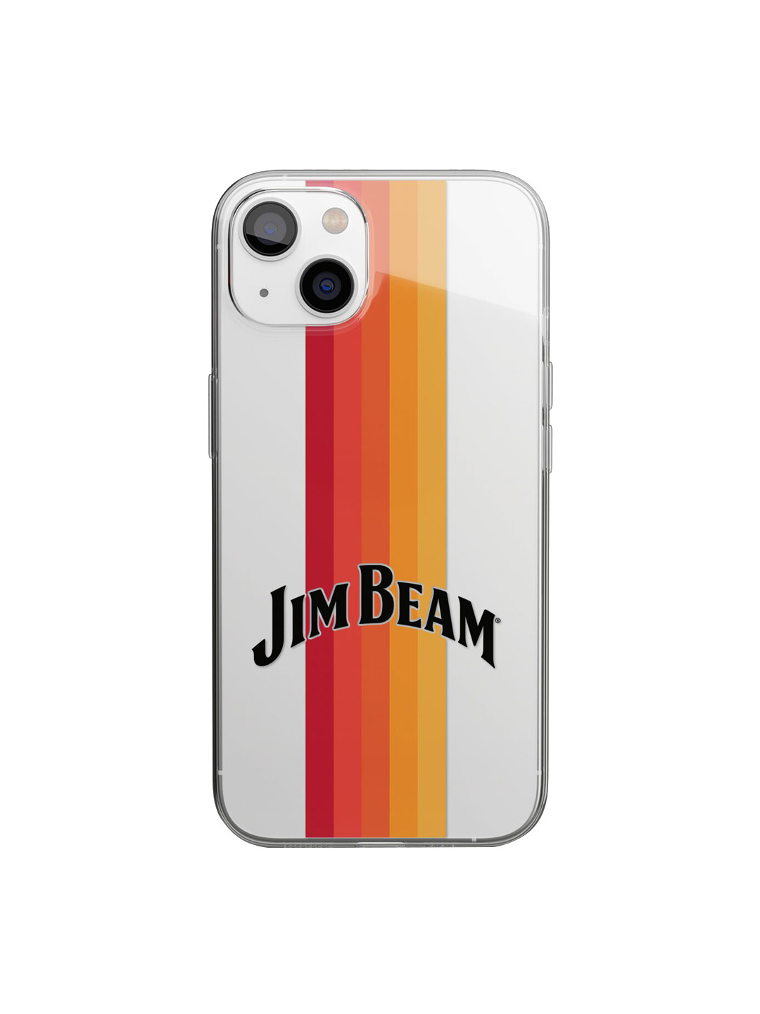 

macmerise Printed Transparent & Red Jim Beam Rubber iPhone 14 Clear Case Cover