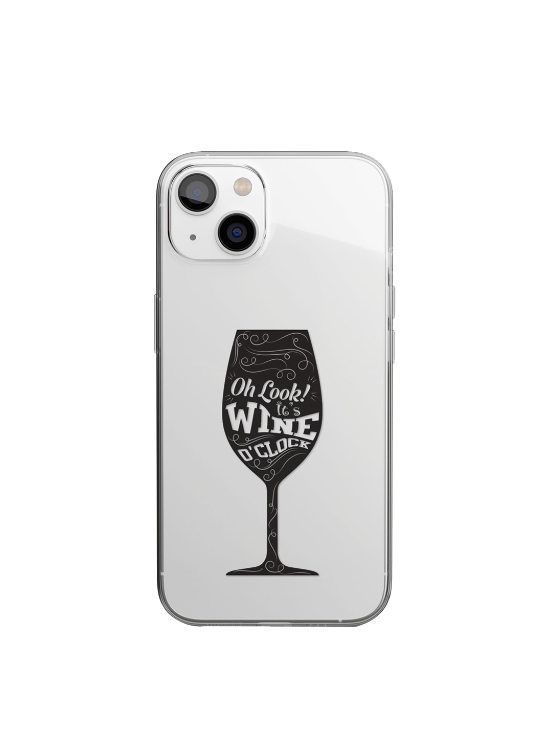 

macmerise Black Wine O clock Design iPhone 14 Plus Back Cover