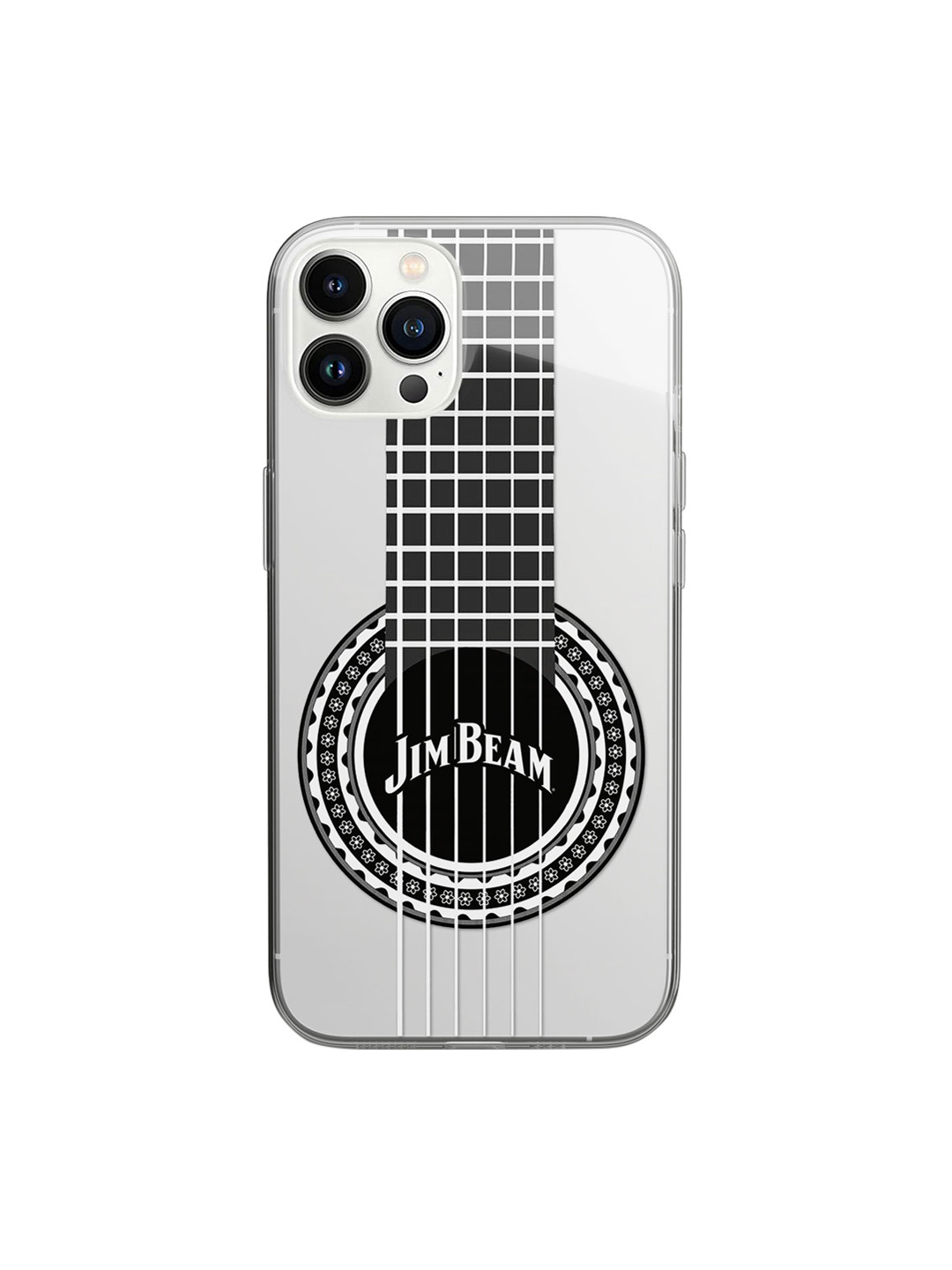 

macmerise Transparent & Black Jim Beam Flamenco Design Printed iPhone 14 Pro Clear Back Case