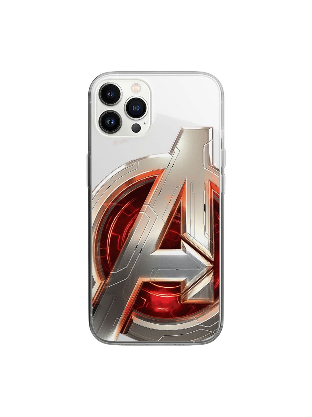 

macmerise Grey & Red Avengers Printed iPhone 14 Clear Phone Back Case