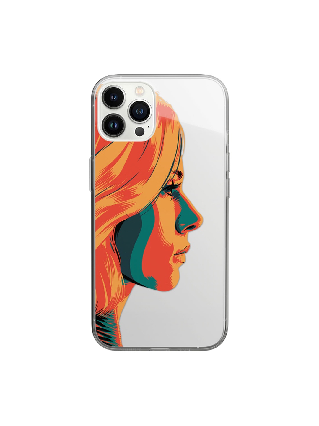 

macmerise White & Orange Black Widow Printed Rubber iPhone 14 Pro Phone Case