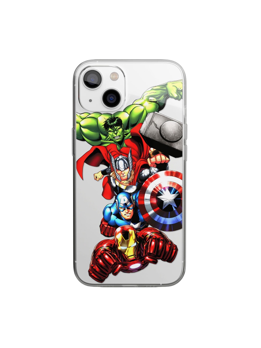 

macmerise Transparent & Red Avengers iPhone 14 Plus Back Case