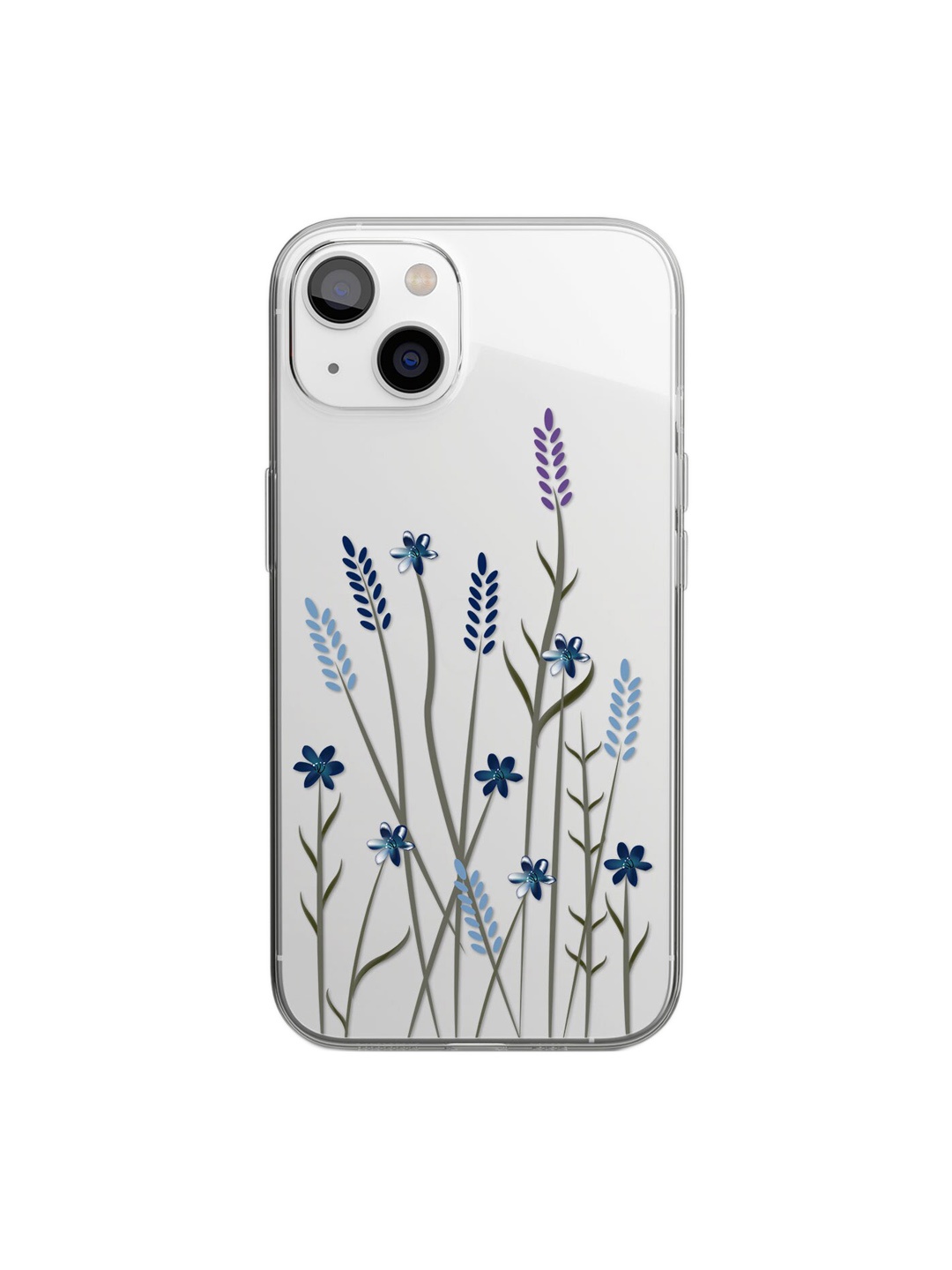 

macmerise Grey Printed Siberians Quill Design iPhone 14 Clear Phone Back Case