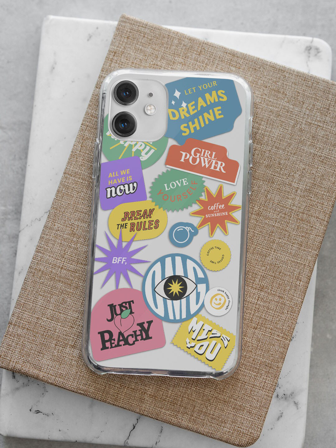 

macmerise Transparent & Green SK Sassy Girl Design iPhone 14 Back Cover
