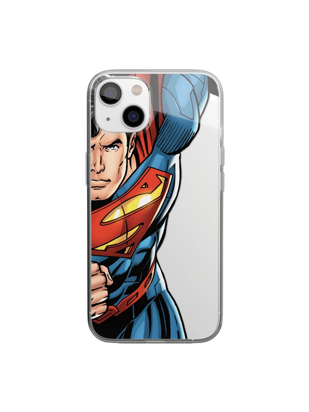 

macmerise Blue & Red Printed iPhone 14 Plus Clear Phone Back Case