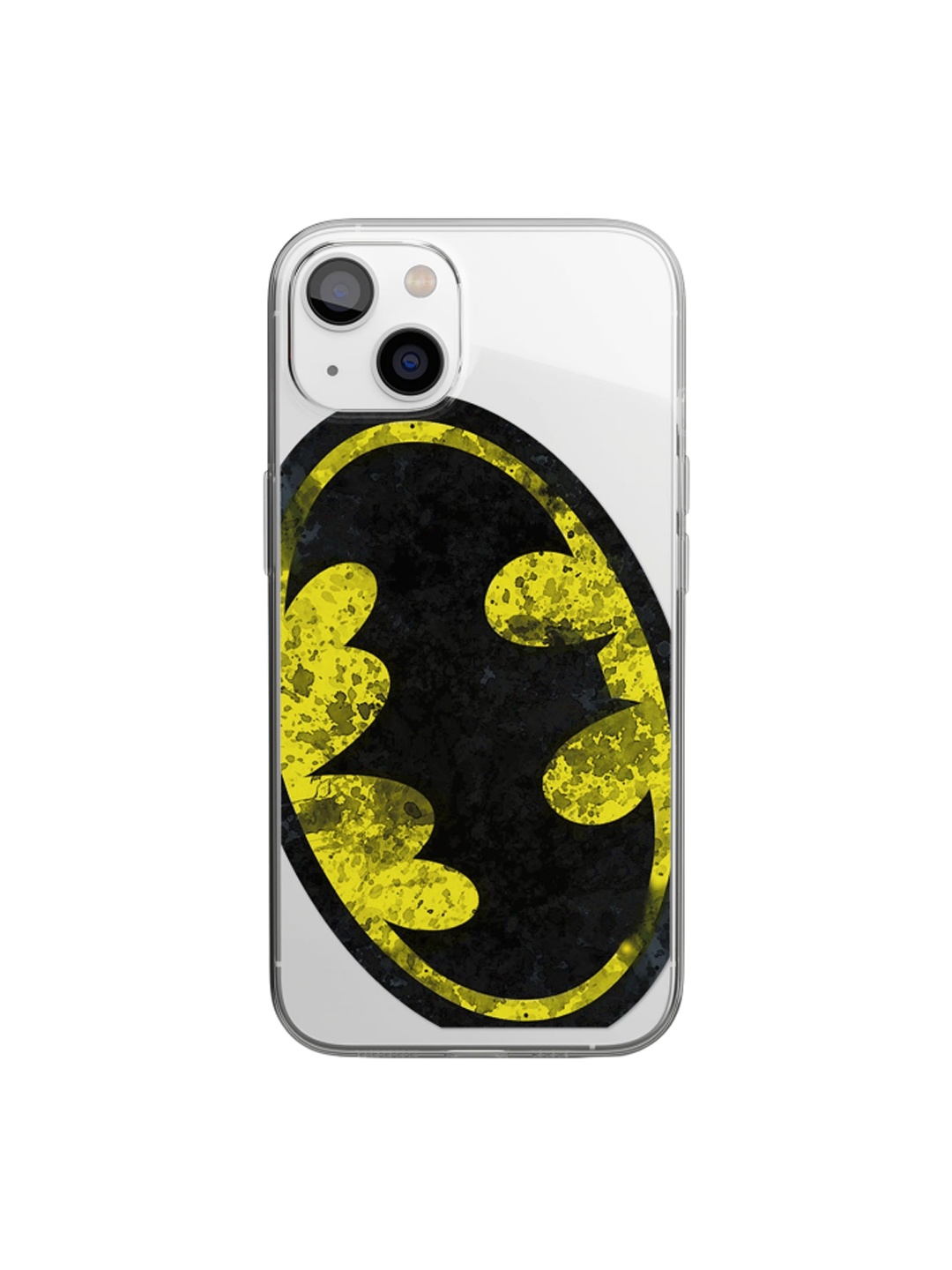 

macmerise Transparent & Black Batman Splatter Design iPhone 14 Plus Back Case