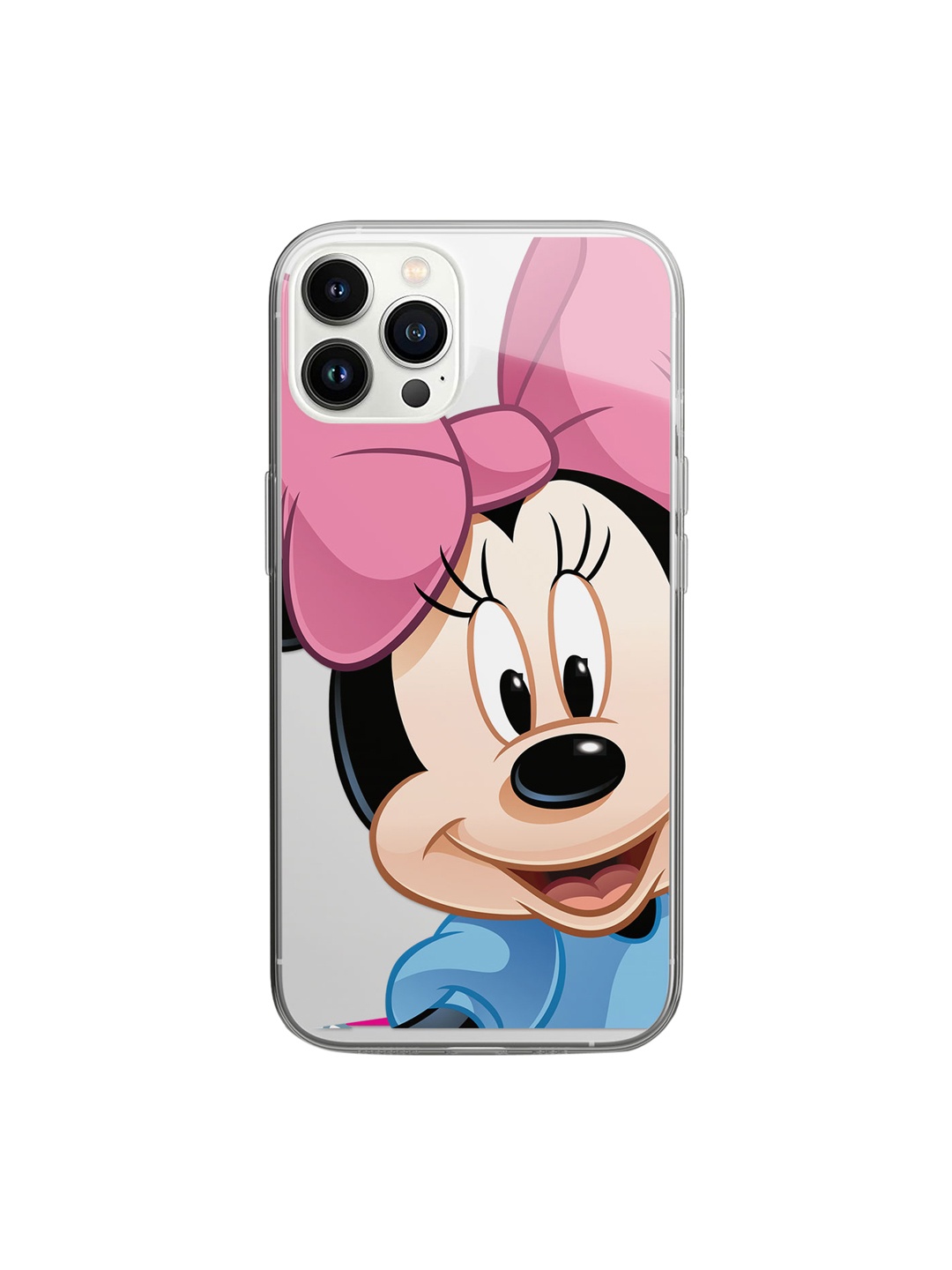 

macmerise Transparent & Pink Zoom Up Minnie Design iPhone 14 Pro Back Cover
