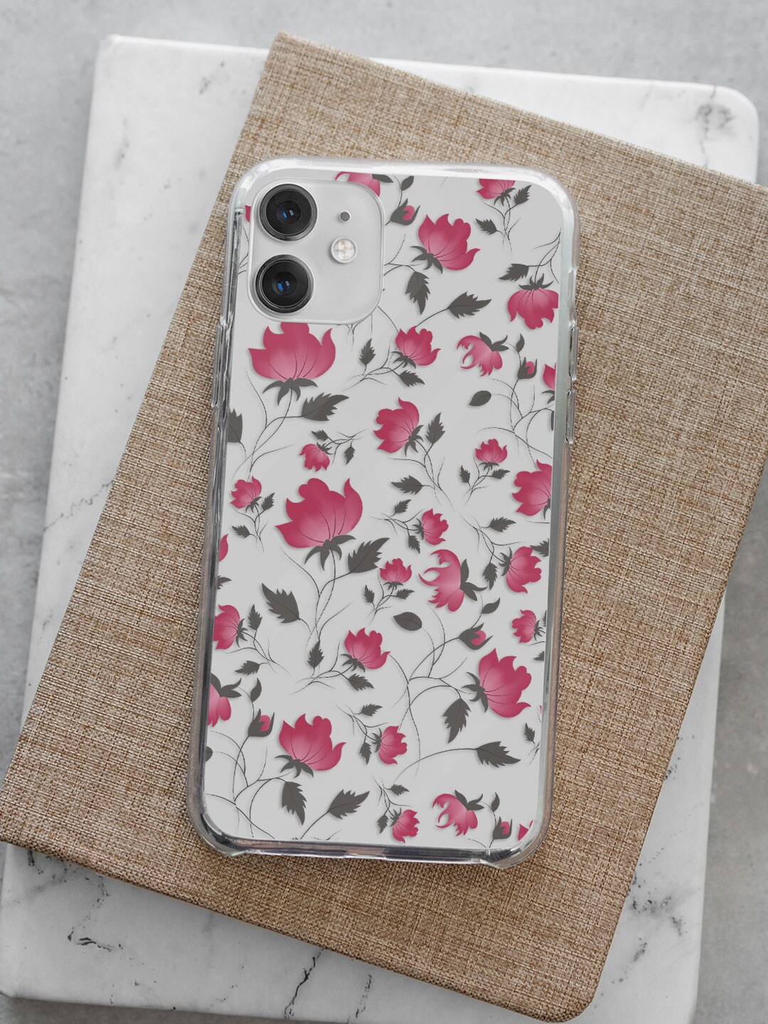 

macmerise White & Red SK Calliope Pink Flame Design iPhone 14 Back Cover