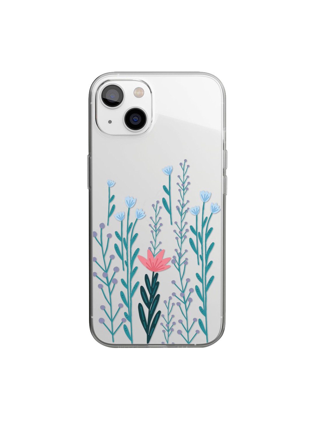 

macmerise Grey & Green SK Cozy Coral Design iPhone 14 Back Case