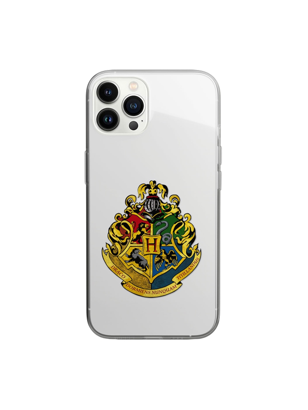 

macmerise Transparent & Yellow Hogwarts Sigil Design iPhone 14 Pro Back Case