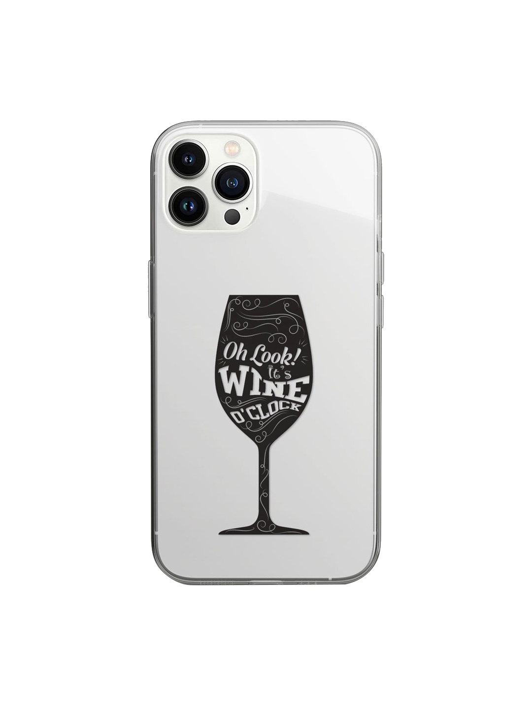 

macmerise Black Wine o clock Design Printed iPhone 14 Pro Max Back Case