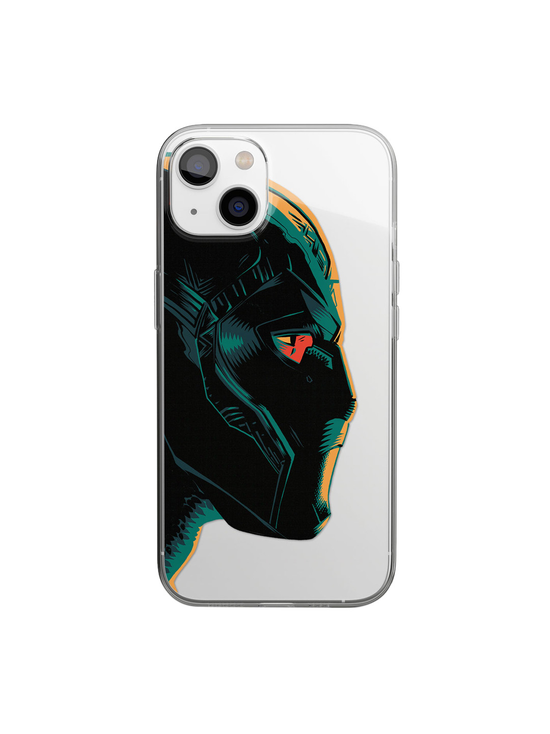 

macmerise Transparent & Black Printed iPhone 14 Clear Phone Back Case
