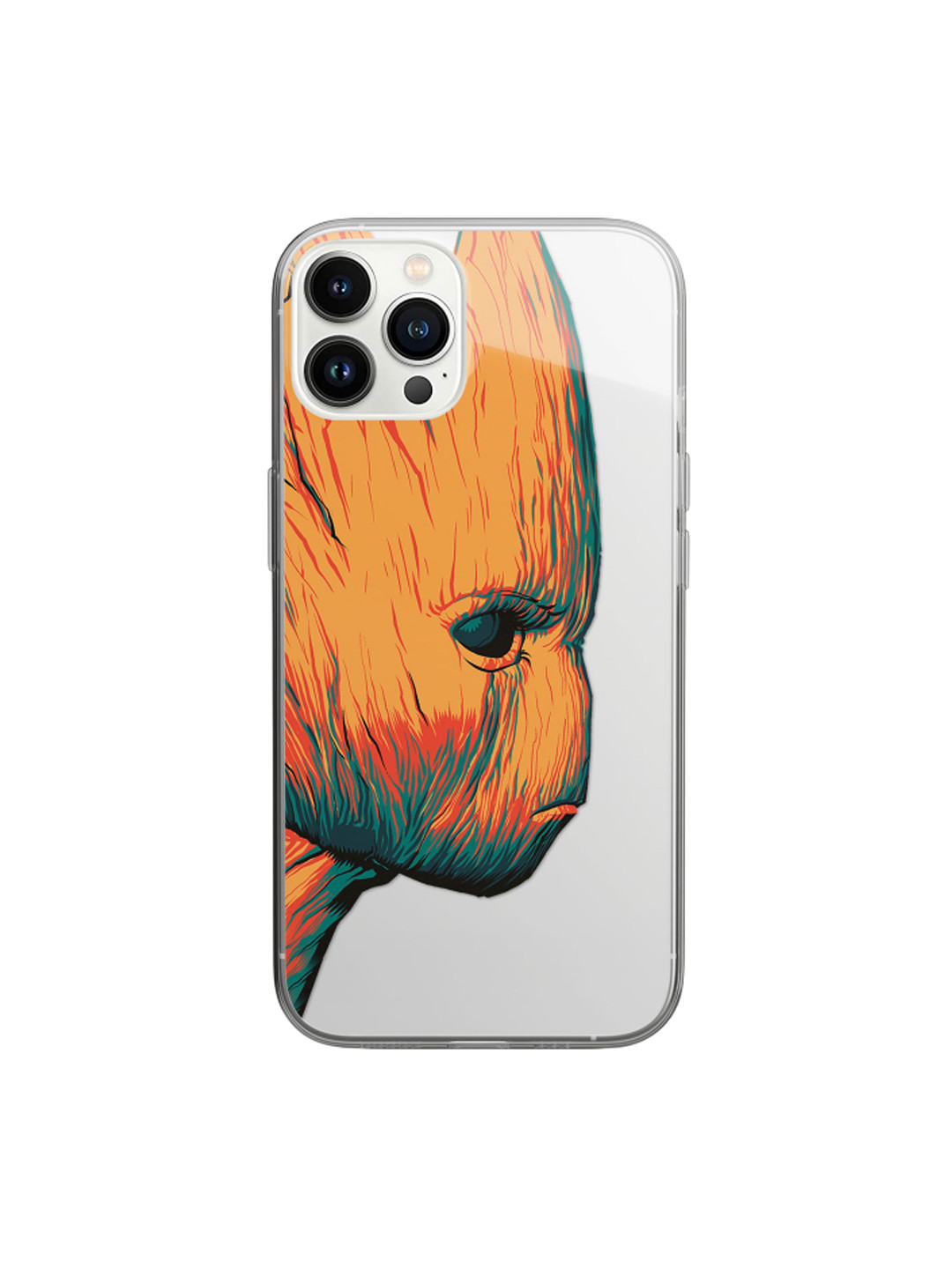 

macmerise Transparent & Orange Illuminated Groot Design Printed iPhone 14 Pro Max Clear Back Case