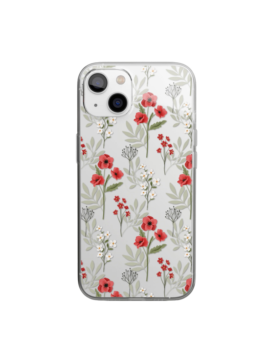 

macmerise Transparent & Red Crimson Glory Design iPhone 14 Plus Back Case