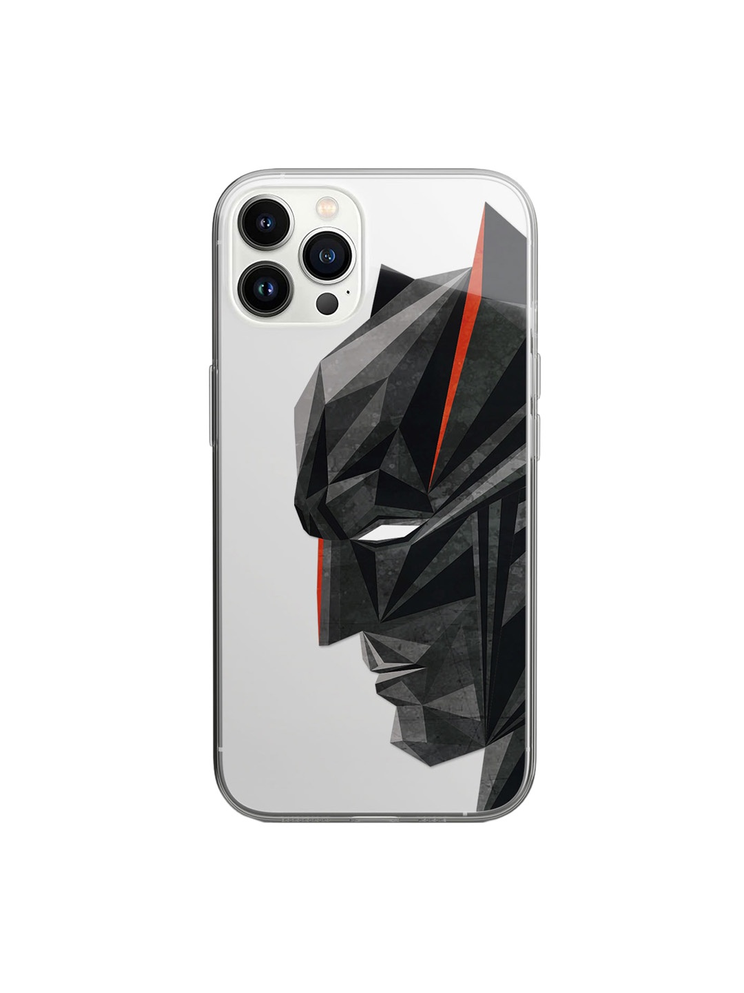 

macmerise Transparent & Black Printed Batman Geometric Design iPhone 14 Pro Max Phone Back Case, Multi