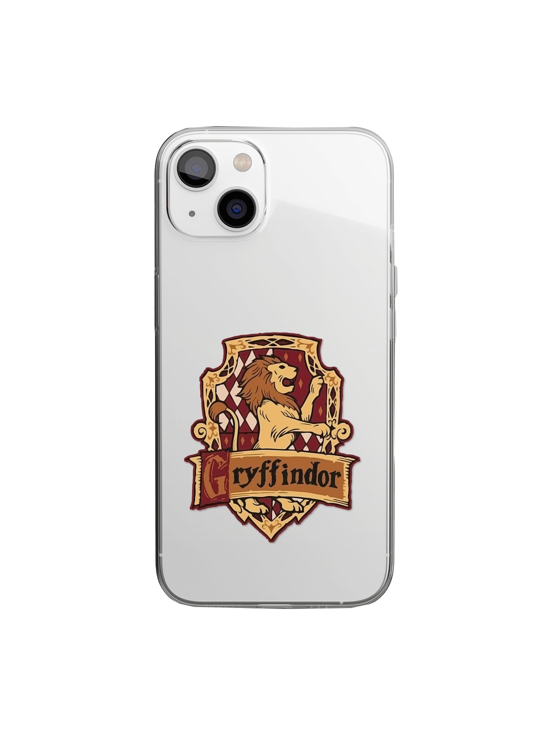 

macmerise Transparent & Brown Crest Gryffindor Design iPhone 14 Back Case