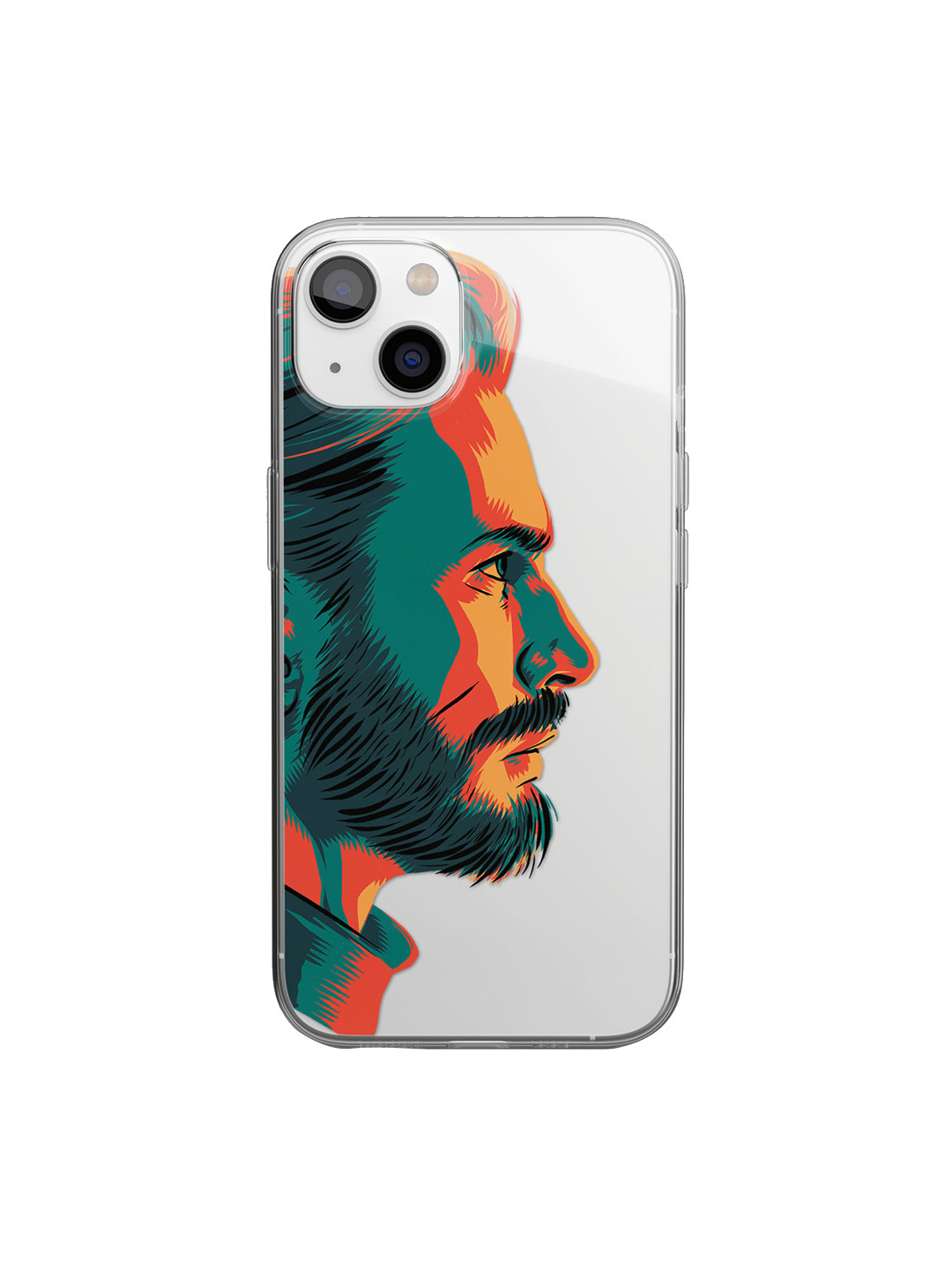 

macmerise Transparent & Green Printed Illuminated Captain America Design iPhone 14 Clear Phone Back Case