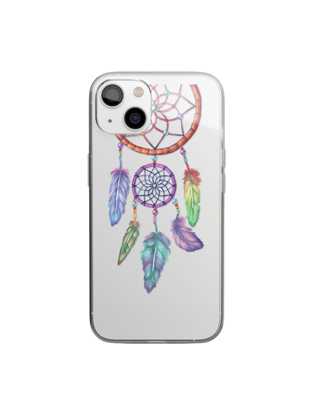 

macmerise Transparent & Purple Dream Catcher Printed iPhone 14 Clear Phone Back Case
