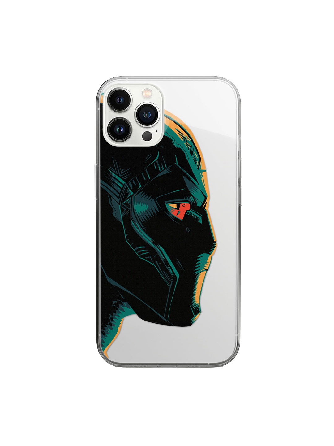 

Macmerise Black & Green Illuminated Black Panther iPhone 13 Back Case, Transparent