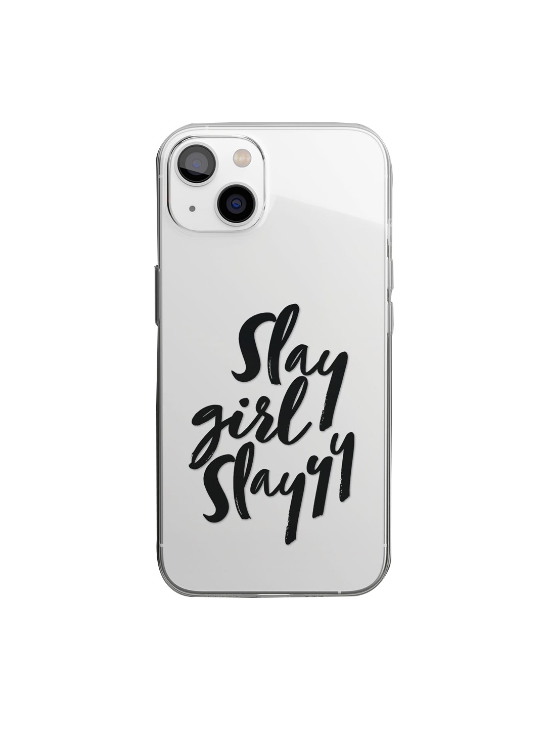 

macmerise Transparent & Black Slay Girl Slay Design iPhone 14 Plus Back Cover