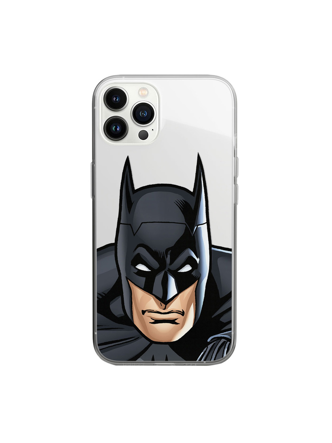 

Macmerise Transparent & Black Printed Fierce Batman Design iPhone 14 Pro Max Clear Phone Back Case