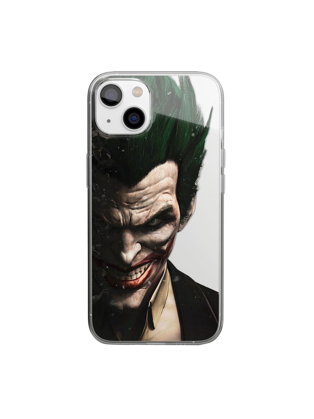 

macmerise Transparent & Black Printed iPhone 14 Clear Phone Back Case