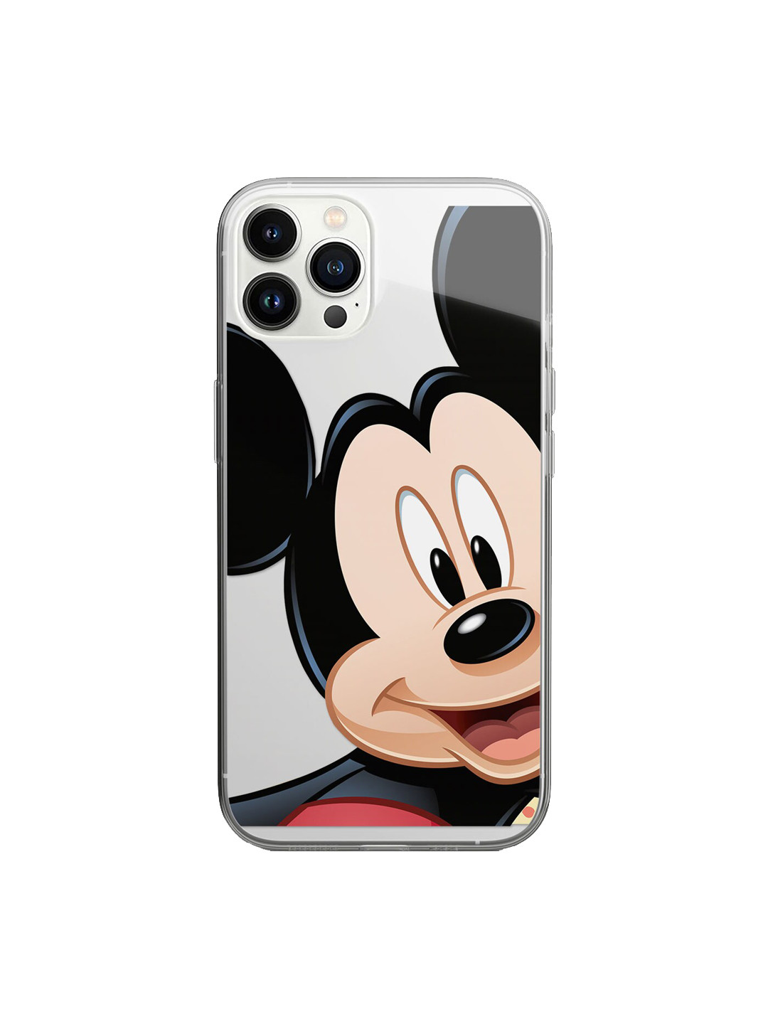 

macmerise Transparent & Black Printed Zoom Up Mickey Design iPhone 14 Pro Max Clear Phone Back Case