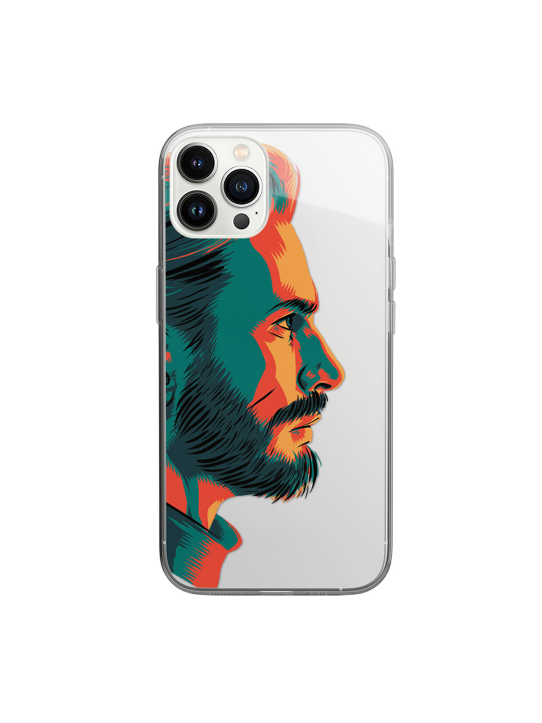 

macmerise Transparent & Black Illuminated Captain America Printed Design iPhone 14 Pro Clear Phone Back Case